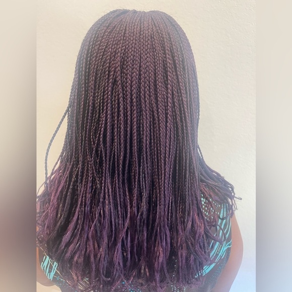 Braided Purple colored Wig - Picture 6 of 9